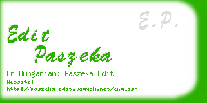 edit paszeka business card